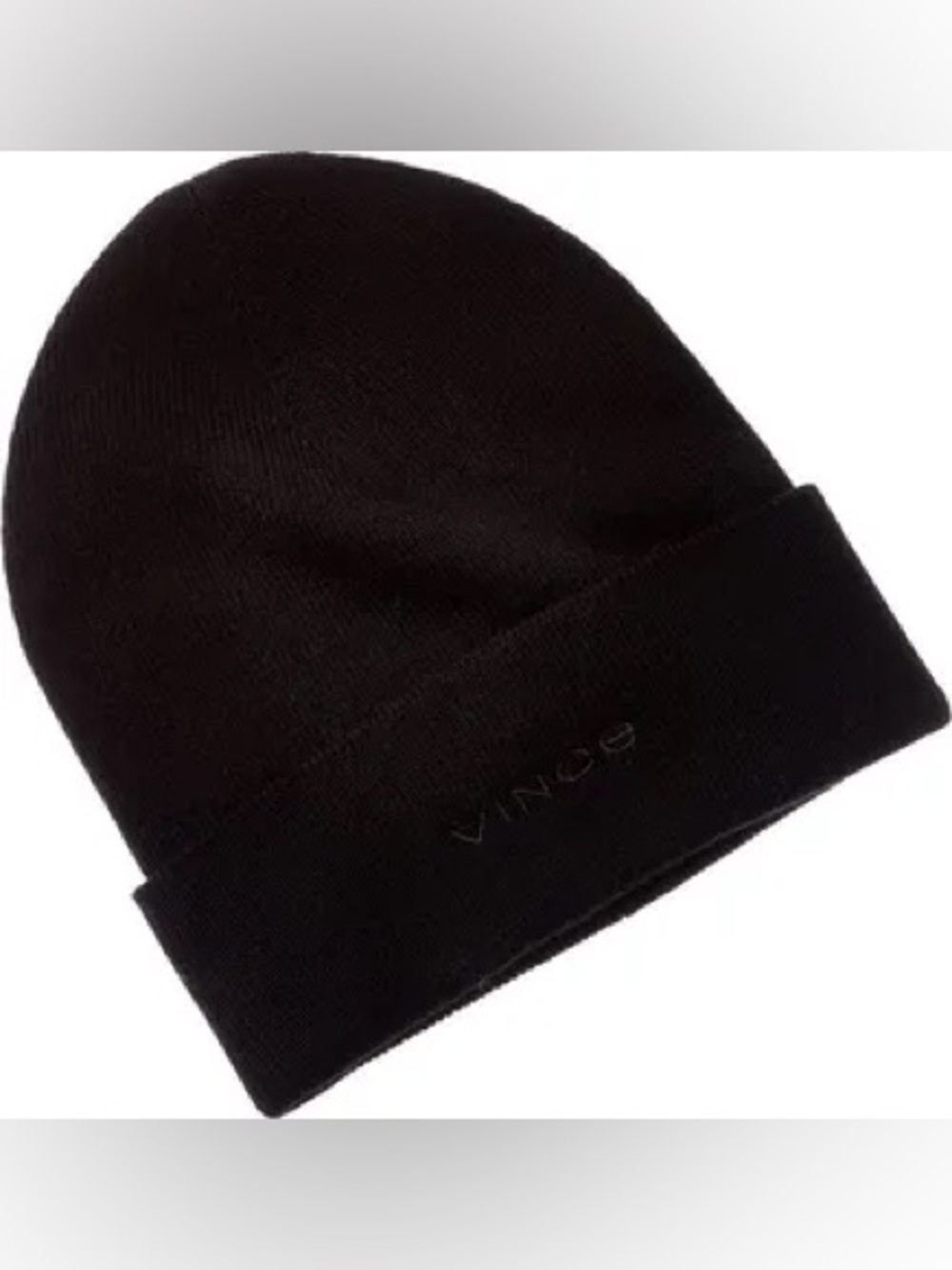 Vince
Fine Rib Double Layer Cuff Knit Hat Black